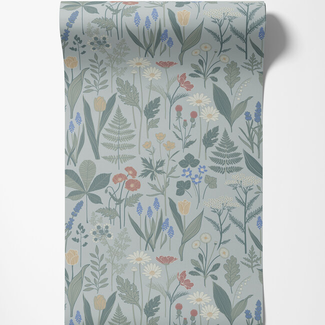 Dutch Wallcoverings Dutch Wallcoverings - FC Ortagard- Elsa Light Blue - Vliesbehang - 10m x 53cm - 92104