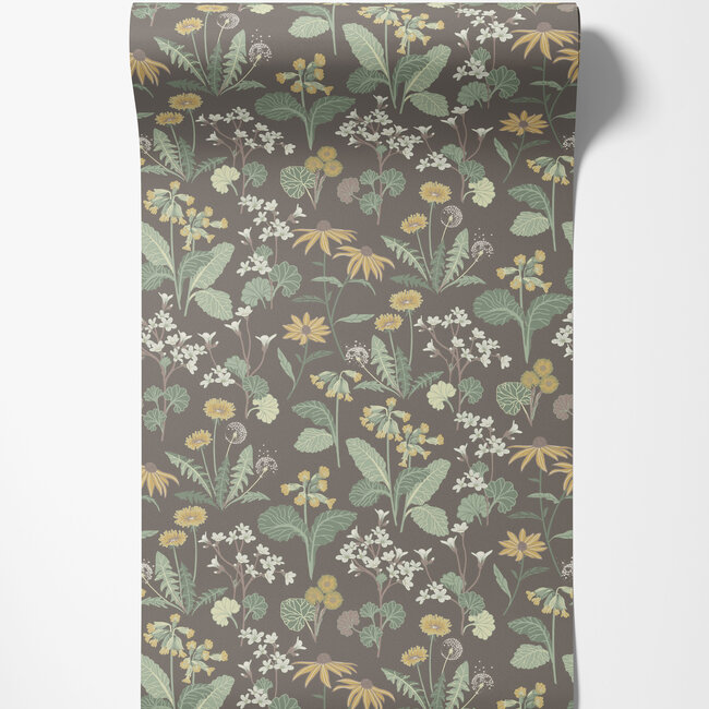 Dutch Wallcoverings Dutch Wallcoverings - FC Ortagard- Magdalena Brown - Vliesbehang - 10m x 53cm - 92133