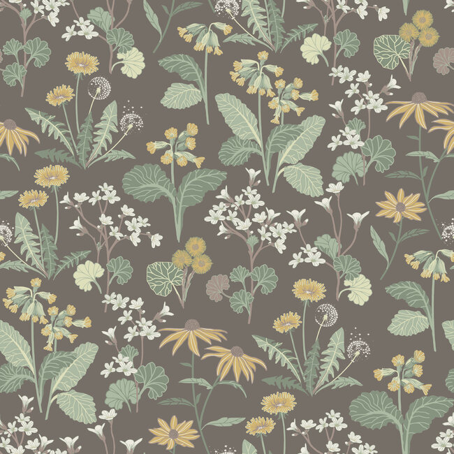 Dutch Wallcoverings Dutch Wallcoverings - FC Ortagard- Magdalena Brown - Vliesbehang - 10m x 53cm - 92133
