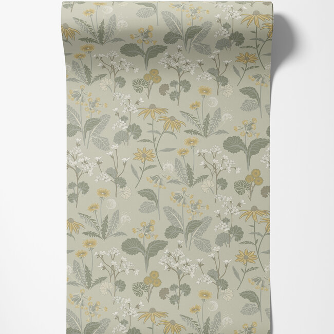 Dutch Wallcoverings Dutch Wallcoverings - FC Ortagard- Magdalena Green - Vliesbehang - 10m x 53cm - 92134