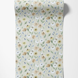 Dutch Wallcoverings Dutch Wallcoverings - FC Rosenlycka- Flowers Beige - 43103