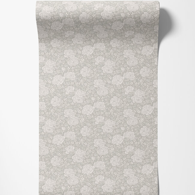 Dutch Wallcoverings Dutch Wallcoverings - FC Rosenlycka- Roses Light - Vliesbehang - 10m x 53cm - 43105