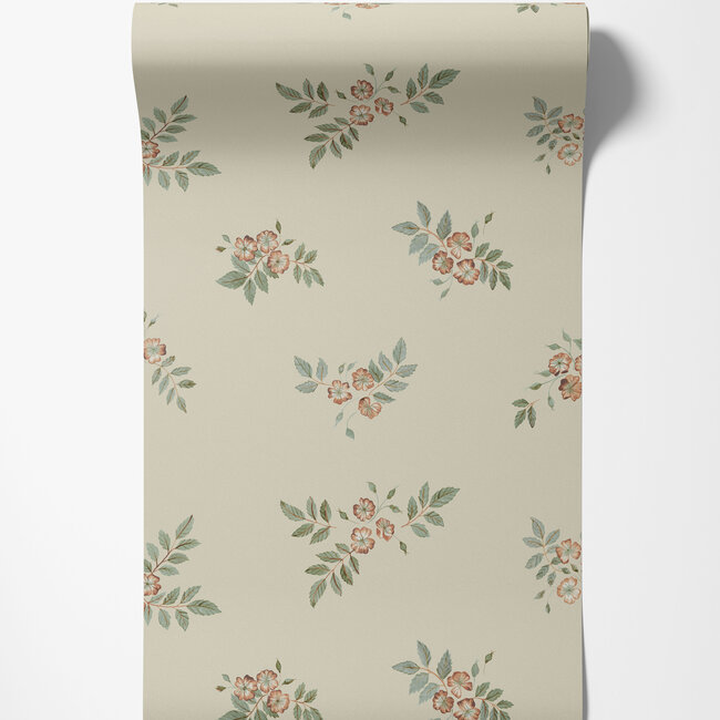 Dutch Wallcoverings Dutch Wallcoverings - FC Rosenlycka- Rosehip Light - Vliesbehang - 10m x 53cm - 43111