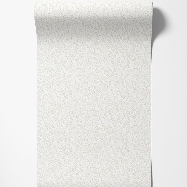 Dutch Wallcoverings Dutch Wallcoverings - FC Rosenlycka- Mini Flowers Neutral - Vliesbehang - 10m x 53cm - 43127