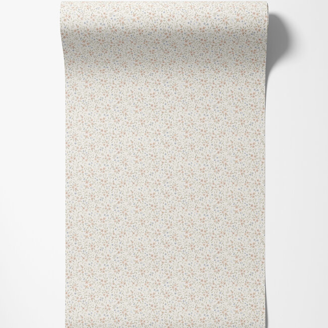 Dutch Wallcoverings Dutch Wallcoverings - FC Rosenlycka- Mini Flowers Beige - Vliesbehang - 10m x 53cm - 43129