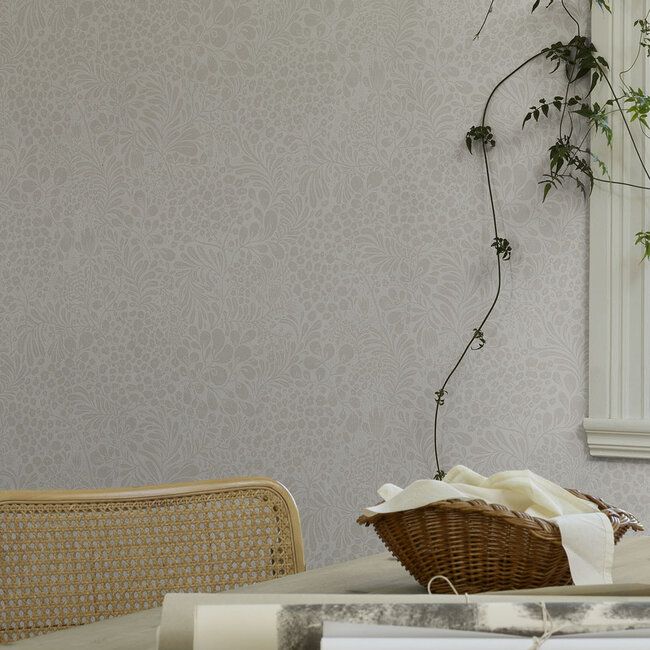 Dutch Wallcoverings Dutch Wallcoverings - FC Saltviken- Siv White - Vliesbehang - 10m x 53cm - 48001
