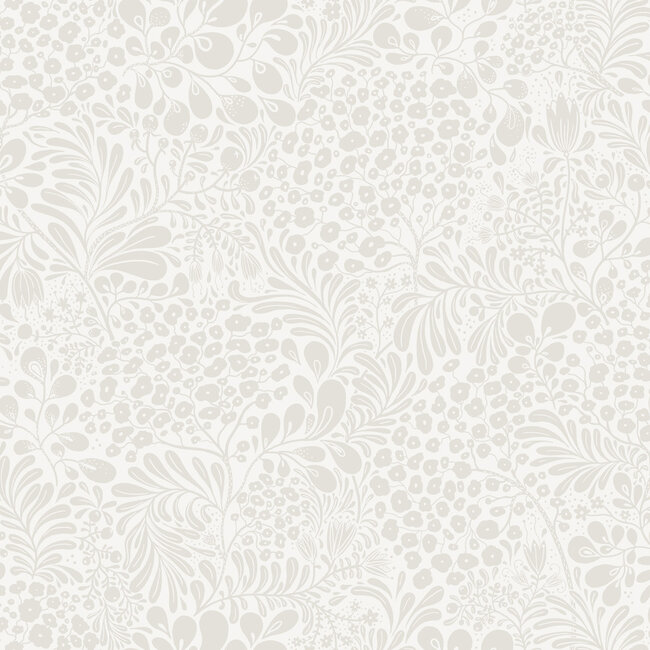 Dutch Wallcoverings Dutch Wallcoverings - FC Saltviken- Siv White - Vliesbehang - 10m x 53cm - 48001