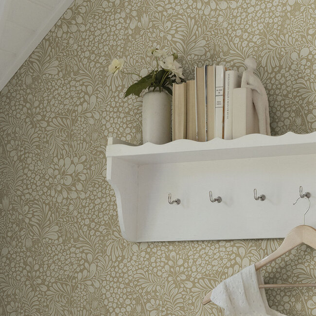 Dutch Wallcoverings Dutch Wallcoverings - FC Saltviken- Siv Brown - Vliesbehang - 10m x 53cm - 48002