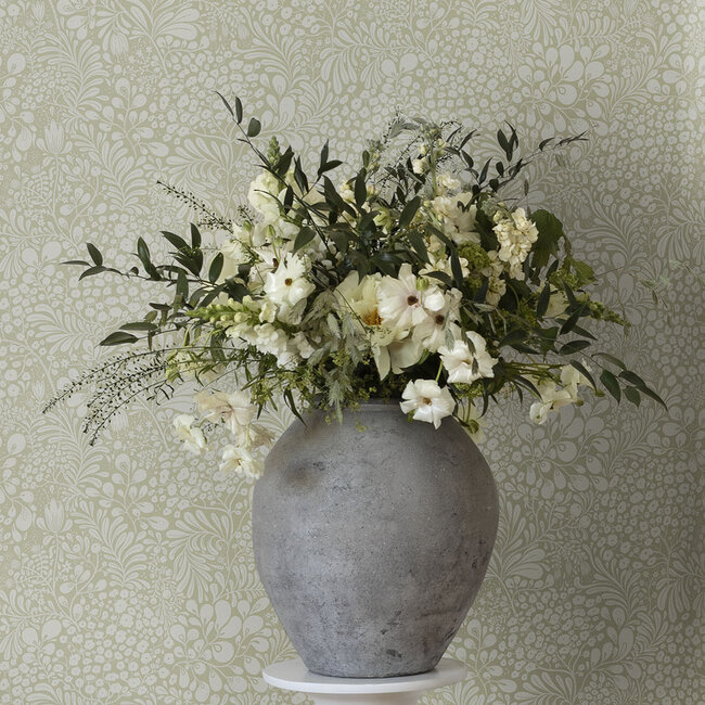 Dutch Wallcoverings Dutch Wallcoverings - FC Saltviken- Siv Green - Vliesbehang - 10m x 53cm - 48003