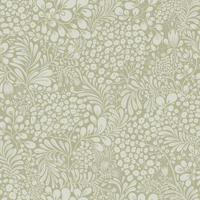 Dutch Wallcoverings Dutch Wallcoverings - FC Saltviken- Siv Green - Vliesbehang - 10m x 53cm - 48003