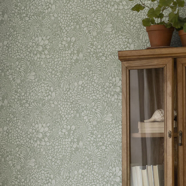 Dutch Wallcoverings Dutch Wallcoverings - FC Saltviken- Siv Grey - Vliesbehang - 10m x 53cm - 48004