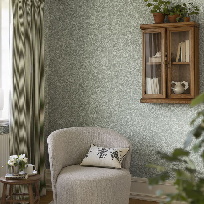 Dutch Wallcoverings Dutch Wallcoverings - FC Saltviken- Siv Grey - Vliesbehang - 10m x 53cm - 48004