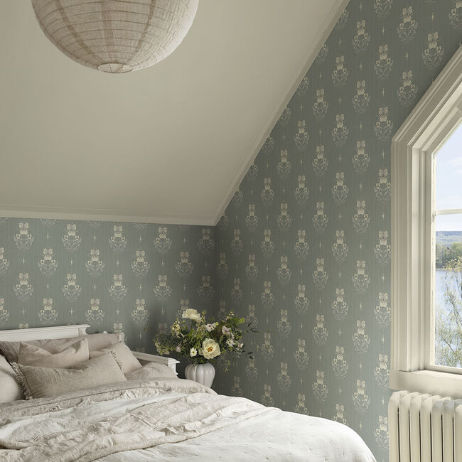 Dutch Wallcoverings Dutch Wallcoverings - FC Saltviken- Gullvie Green - Vliesbehang - 10m x 53cm - 48007