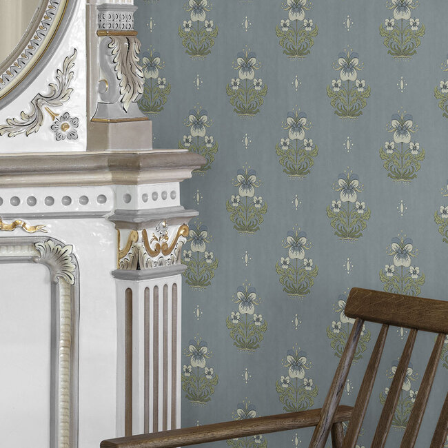 Dutch Wallcoverings Dutch Wallcoverings - FC Saltviken- Gullvie Blue - Vliesbehang - 10m x 53cm - 48008