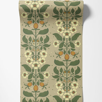 Dutch Wallcoverings Dutch Wallcoverings - FC Saltviken- Rosa Beige/Green - 48012