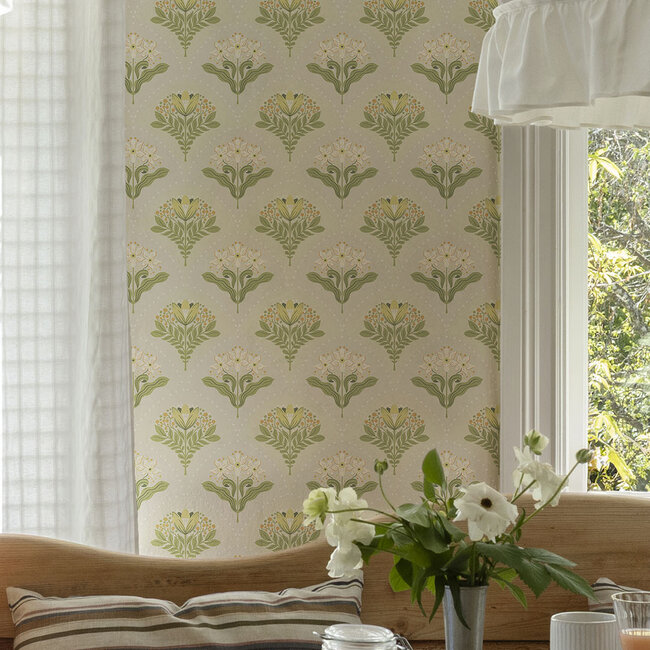 Dutch Wallcoverings Dutch Wallcoverings - FC Saltviken- Maj Yellow - Vliesbehang - 10m x 53cm - 48014