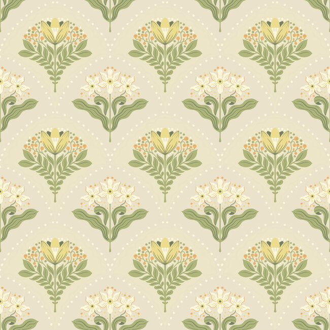 Dutch Wallcoverings Dutch Wallcoverings - FC Saltviken- Maj Yellow - Vliesbehang - 10m x 53cm - 48014