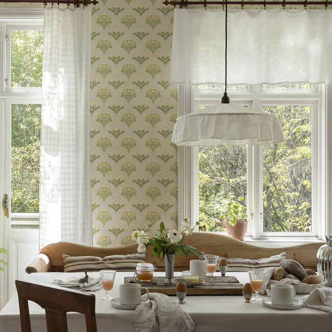 Dutch Wallcoverings Dutch Wallcoverings - FC Saltviken- Maj Yellow - Vliesbehang - 10m x 53cm - 48014