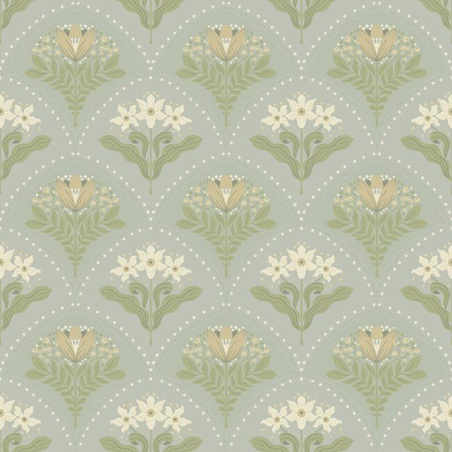 Dutch Wallcoverings Dutch Wallcoverings - FC Saltviken- Maj Light Blue - Vliesbehang - 10m x 53cm - 48016