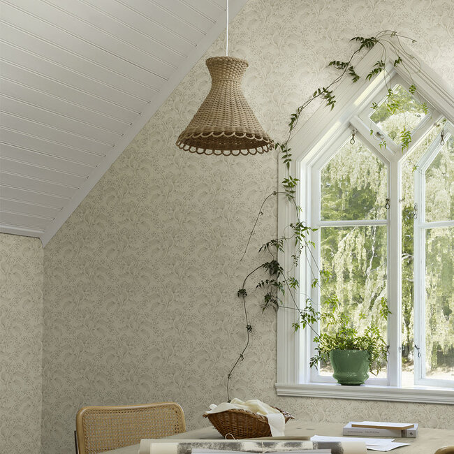 Dutch Wallcoverings Dutch Wallcoverings - FC Saltviken- Syren Beige - Vliesbehang - 10m x 53cm - 48024
