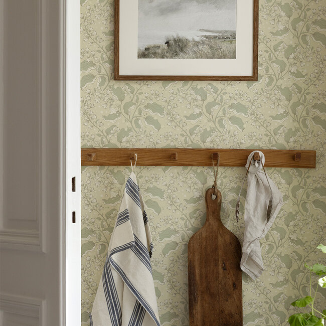 Dutch Wallcoverings Dutch Wallcoverings - FC Saltviken- Syren Light Green - Vliesbehang - 10m x 53cm - 48025