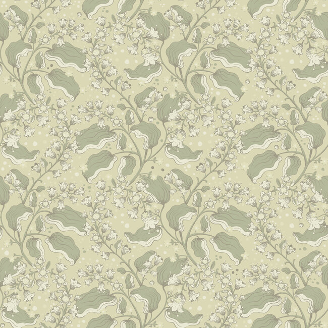 Dutch Wallcoverings Dutch Wallcoverings - FC Saltviken- Syren Light Green - Vliesbehang - 10m x 53cm - 48025