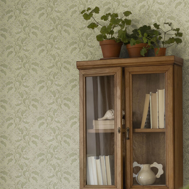 Dutch Wallcoverings Dutch Wallcoverings - FC Saltviken- Syren Light Green - Vliesbehang - 10m x 53cm - 48025