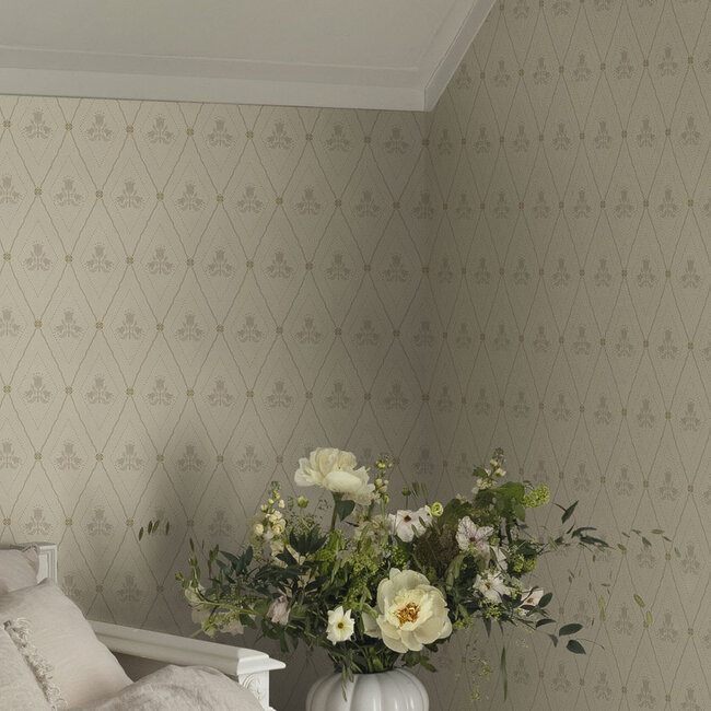 Dutch Wallcoverings Dutch Wallcoverings - FC Saltviken- Alma Beige - Vliesbehang - 10m x 53cm - 48028