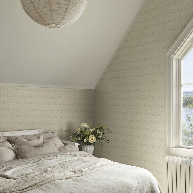 Dutch Wallcoverings Dutch Wallcoverings - FC Saltviken- Alma Beige - Vliesbehang - 10m x 53cm - 48028