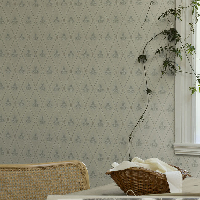 Dutch Wallcoverings Dutch Wallcoverings - FC Saltviken- Alma Grey/Green - Vliesbehang - 10m x 53cm - 48031