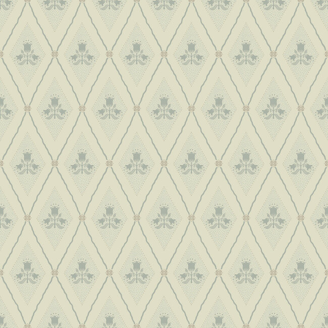 Dutch Wallcoverings Dutch Wallcoverings - FC Saltviken- Alma Grey/Green - Vliesbehang - 10m x 53cm - 48031