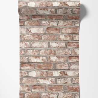 Dutch Wallcoverings Vliesbehang - Exposed Warehouse baksteen beige - EW3102