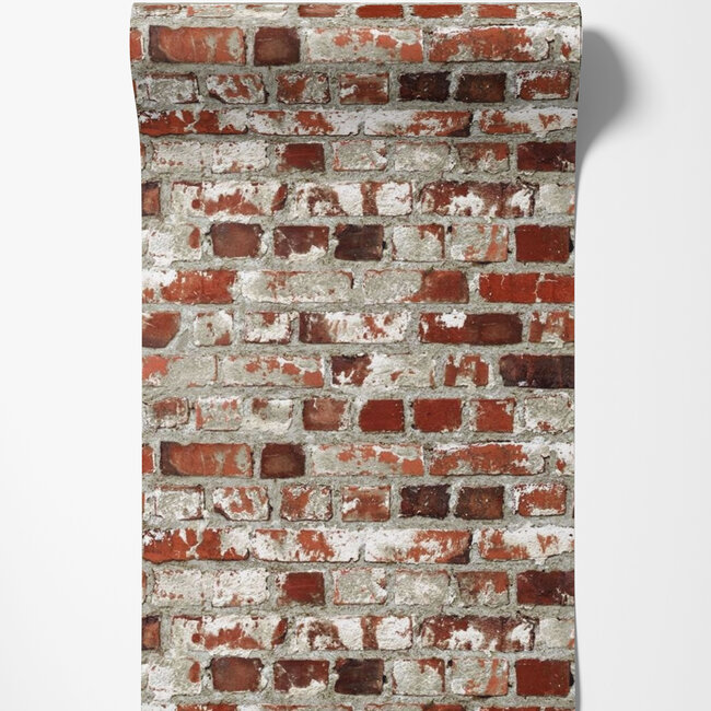 Dutch Wallcoverings Freestyle baksteen - papierbehang - 53cm x 10m - 102538