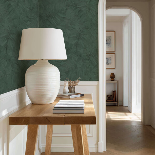 Dutch Wallcoverings Dutch Wallcoverings - Karuna- Vanavara groen - Vliesbehang - 10m x 53cm - A67601