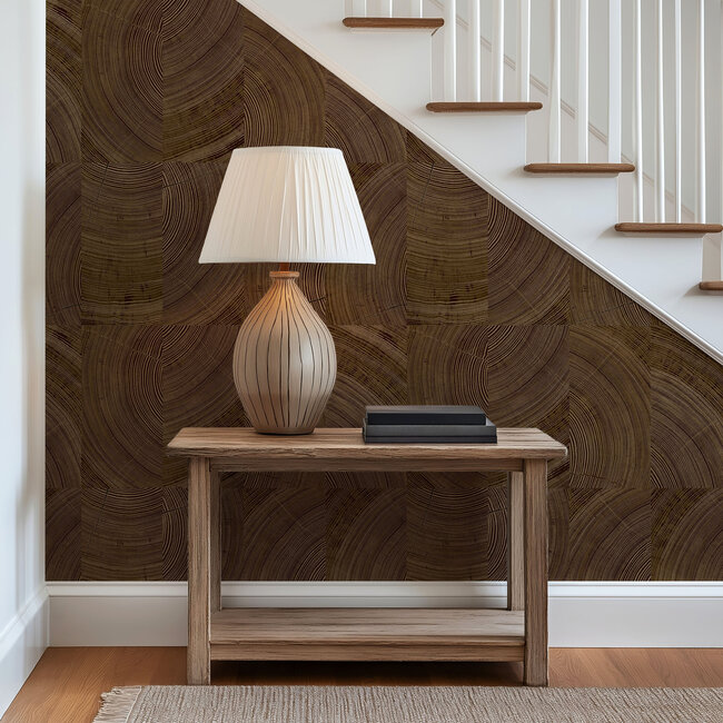 Dutch Wallcoverings Dutch Wallcoverings - Karuna - Cambara bruin - Vliesbehang - 10m x 53cm - A69103