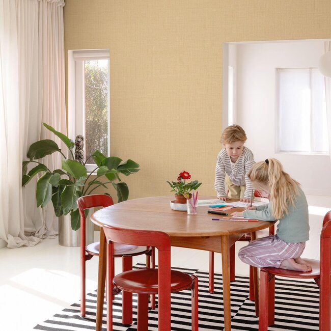 Dutch Wallcoverings Dutch Wallcoverings - Little Dreamers- uni geel - Vliesbehang - 10m x 53cm - LD1020