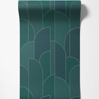 Dutch Wallcoverings Vliesbehang - Exclusive Threads Arch Forest Green - TP422936