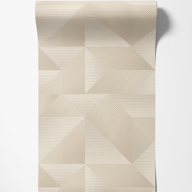 Dutch Wallcoverings Dutch Wallcoverings - Exclusive Threads Geometric Beige - Vliesbehang - 10m x 53cm - TP422972