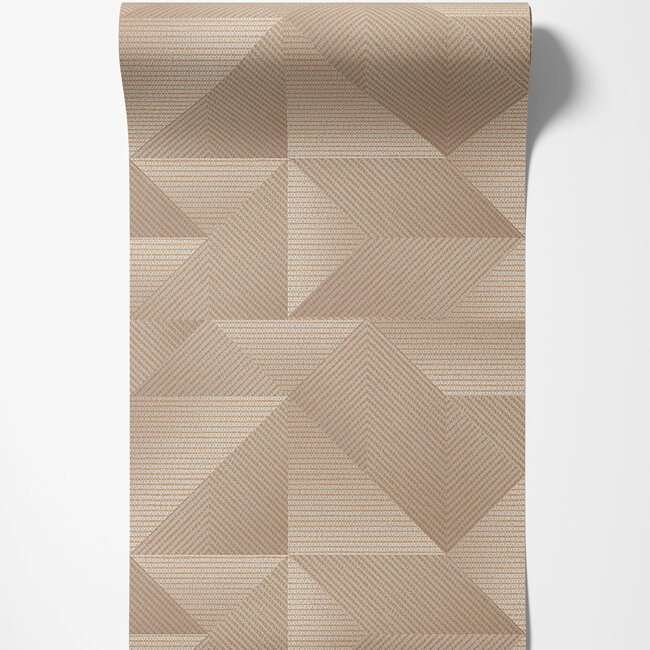 Dutch Wallcoverings Dutch Wallcoverings - Exclusive Threads Geometric Biscuit - Vliesbehang - 10m x 53cm - TP422974