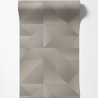 Dutch Wallcoverings Vliesbehang - Exclusive Threads Geometric Taupe - TP422975