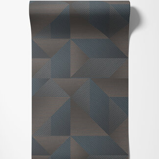 Dutch Wallcoverings Vliesbehang - Exclusive Threads Geometric Blue - TP422977