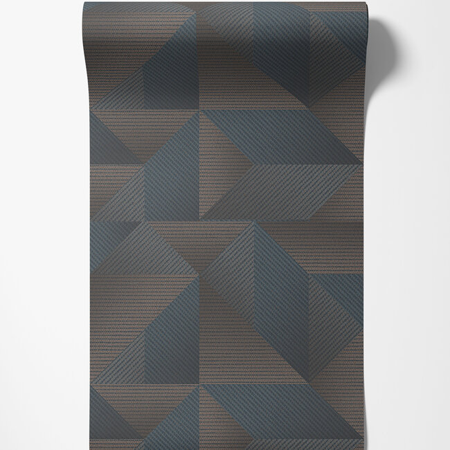Dutch Wallcoverings Dutch Wallcoverings - Exclusive Threads Geometric Blue - Vliesbehang - 10m x 53cm - TP422977