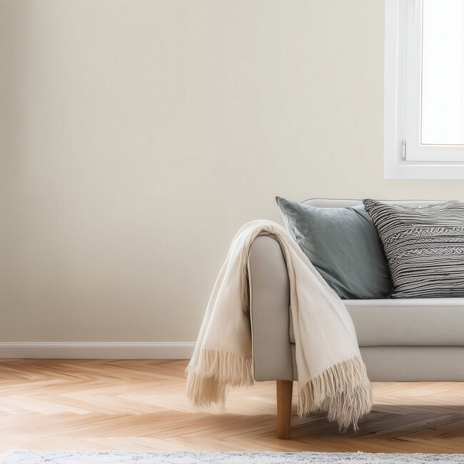 Dutch Wallcoverings Dutch Wallcoverings - Linen & Textures - uni beige - Vliesbehang - 10m x 53cm - LT10026