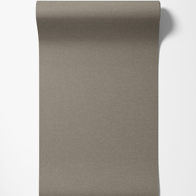 Dutch Wallcoverings Vliesbehang - Linen & Textures - uni taupe - LT10031