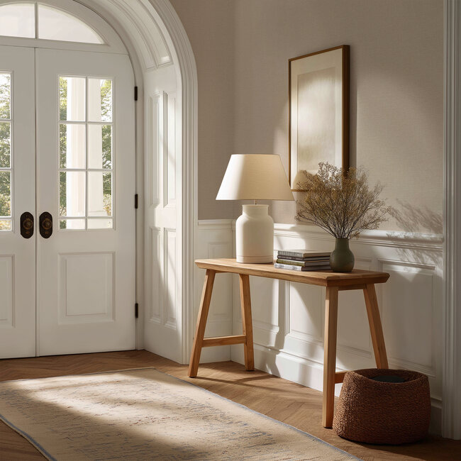 Dutch Wallcoverings Vliesbehang - Linen & Textures - uni roze - LT10033