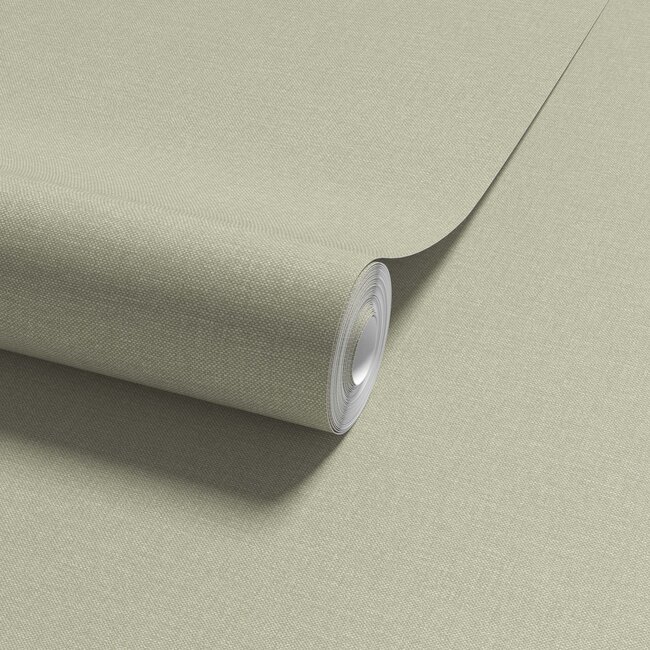 Dutch Wallcoverings Vliesbehang - Linen & Textures - uni groen - LT10035