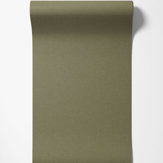 Dutch Wallcoverings Vliesbehang - Linen & Textures - uni groen - LT10036