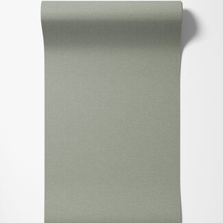 Dutch Wallcoverings Vliesbehang - Linen & Textures - uni groen - LT10034