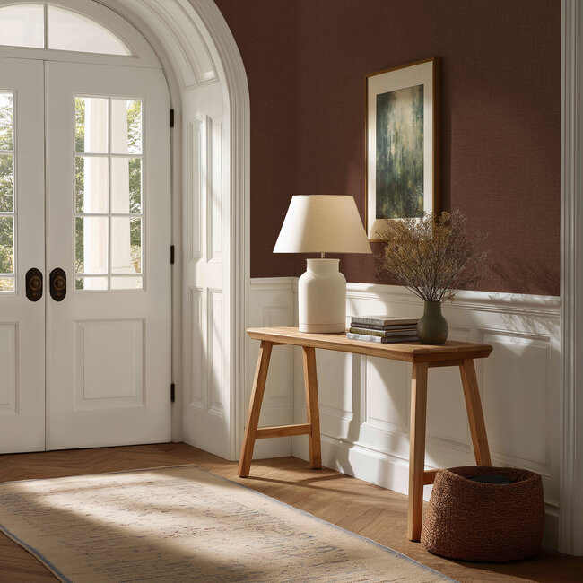 Dutch Wallcoverings Vliesbehang - Linen & Textures - uni rood - LT10038