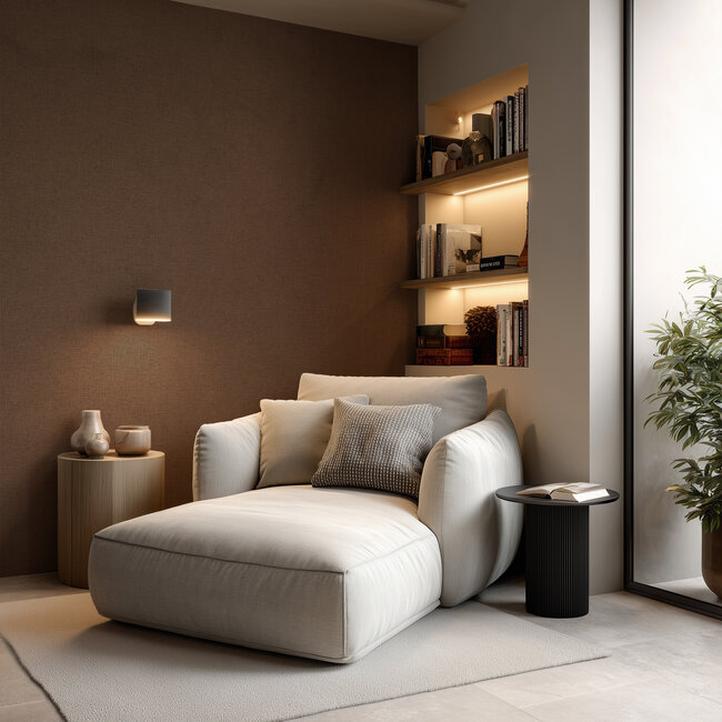 Dutch Wallcoverings Vliesbehang - Linen & Textures - uni bruin - LT10039